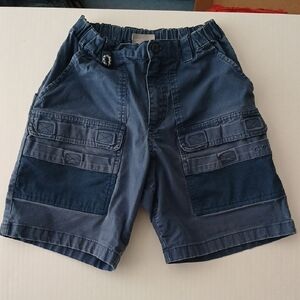 Columbia - boys PFG Columbia Blue Cargo Shorts size M